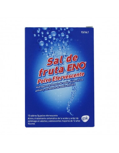 Bicarbonato y sal de frutas para nauseas, vomitos, acidez, reflujo, gases. Medicamento sin receta