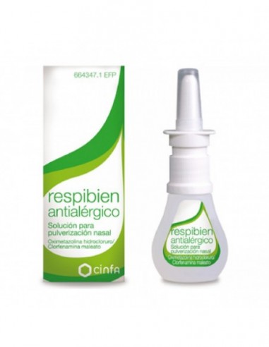 Spray nasal para descongestionar la nariz por tener mocos por la alergia o primavera. Medicamento barato sin receta online.